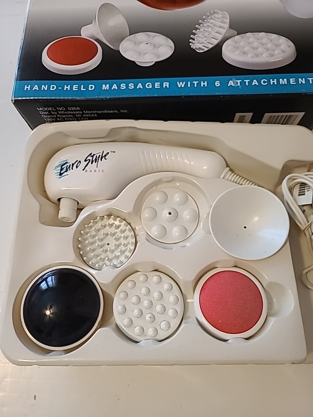 Massager Euro Style Basic Handheld Infrared Heat Mod#030 VTG ‘90s Tested
