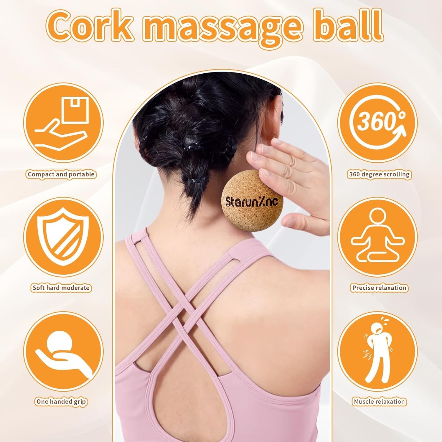 Natural Cork Massage Balls Set – Ideal for Deep Tissue Therapy & Stress Relief