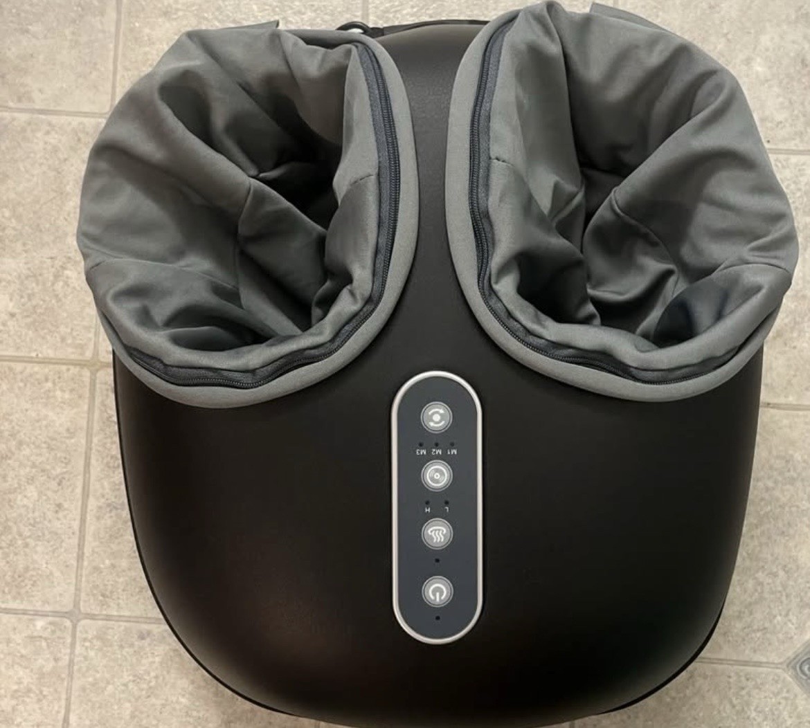 Medcursor Shiatsu Foot Massager Machine w/ Heat & Timer MDFM400 Black/Gray