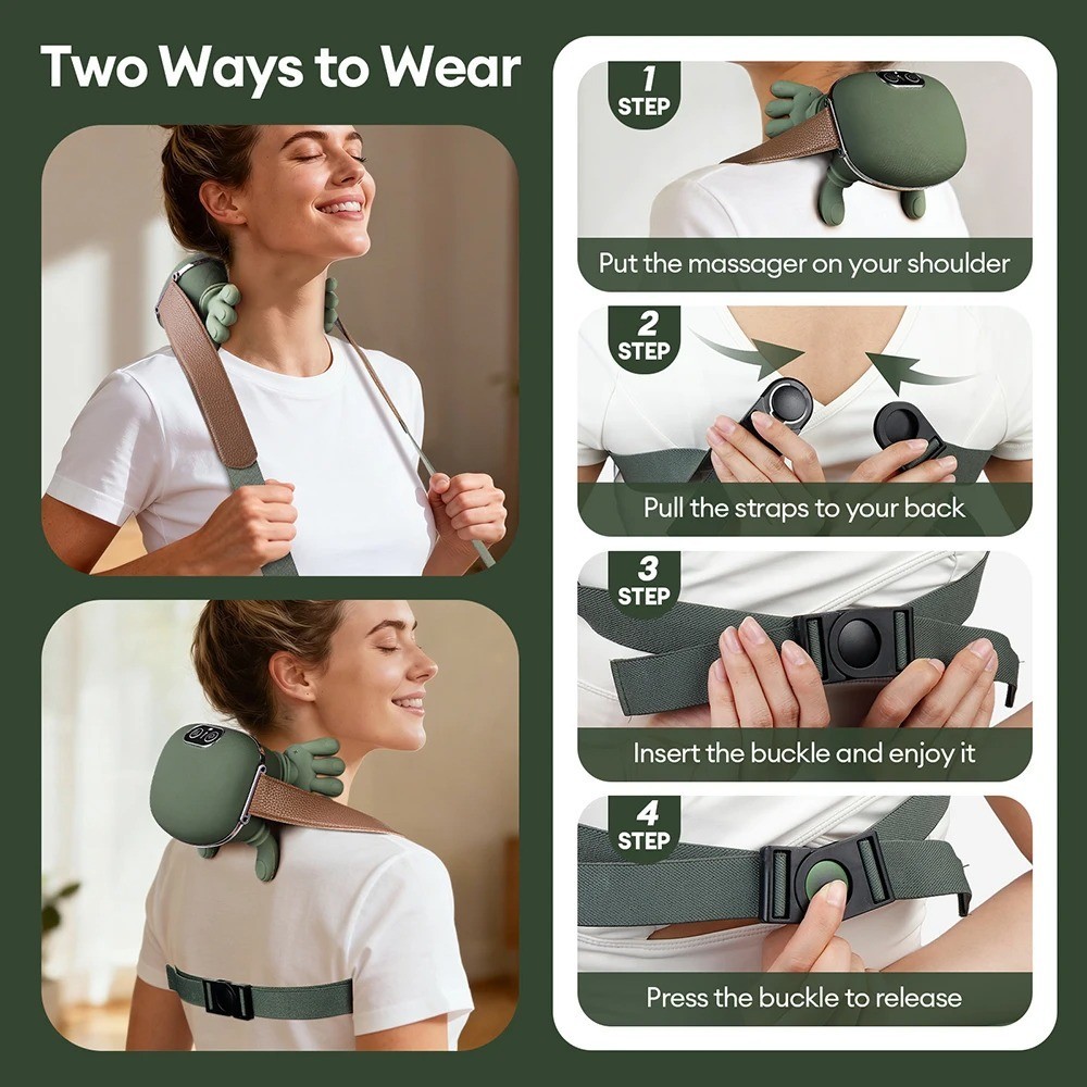 Bionic Finger Neck Shoulder Massager Wireless Neck Cervical Trapezius Kneading