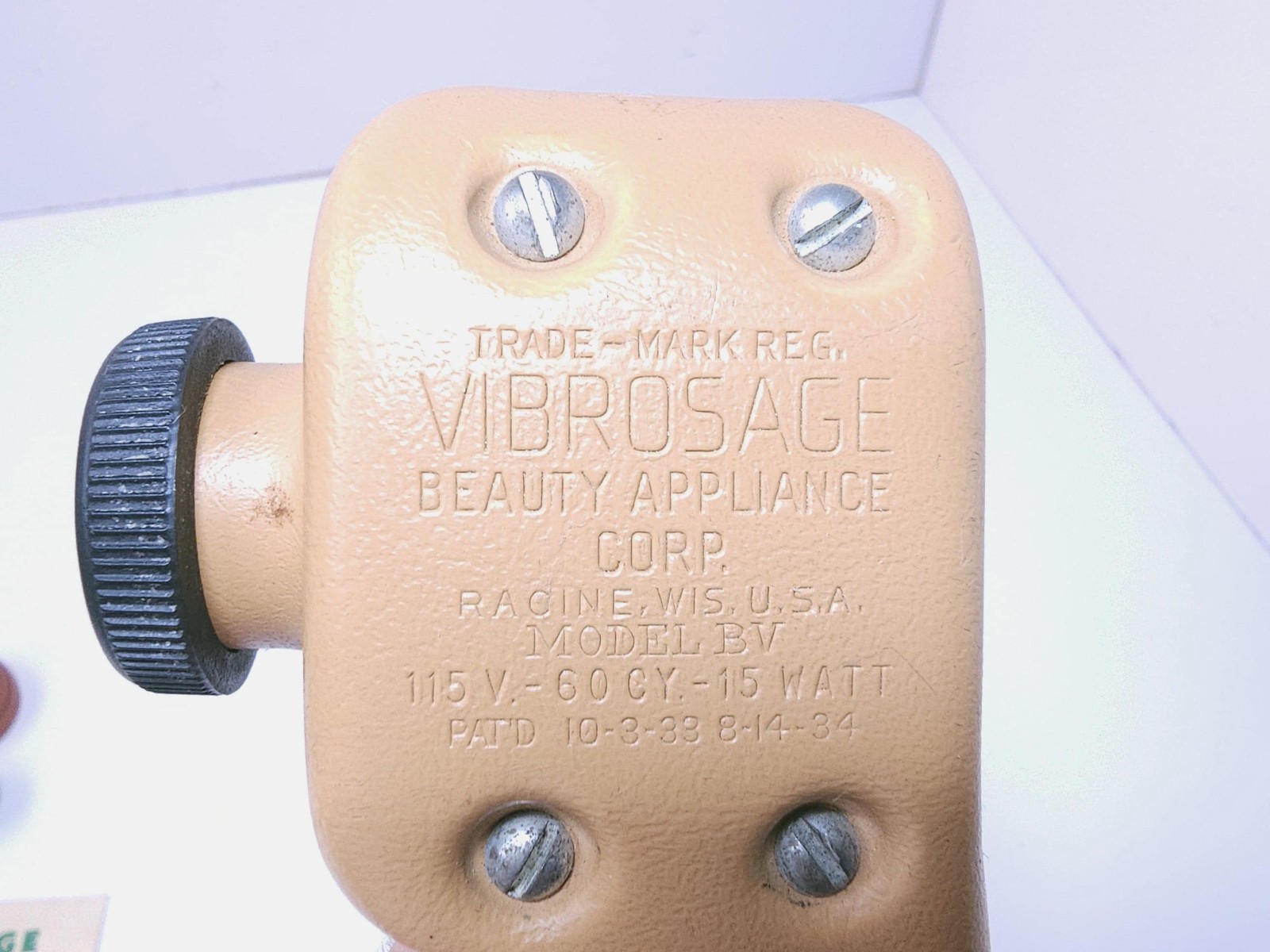 Vintage Vibrosage Electric Massager Model BV w/ Original Box Attachments Works