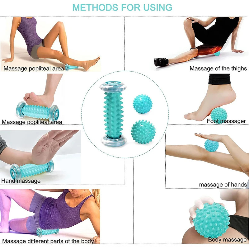 Foot Massager Massage Roller Yoga Massage Ball Plantar Fascia Roller Muscle Rela