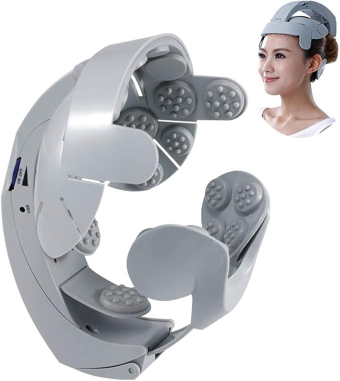 Head Massager Helmet Scalp Brain Relax Electric Vibration ，Type Massager