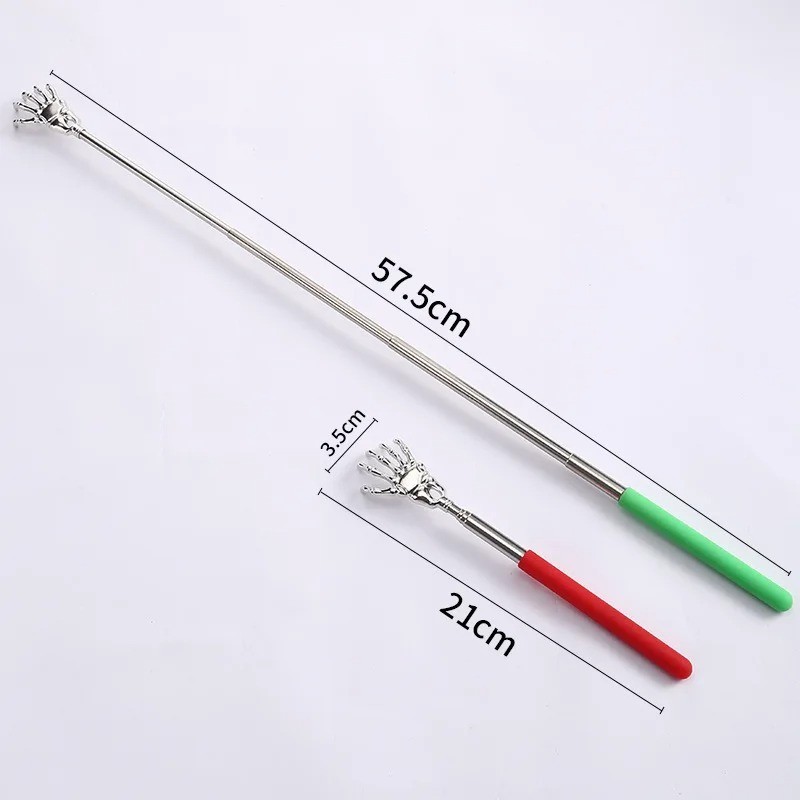 1x Telescopic Back Scratcher Stainless Steel Extendable Massager Tool Storage