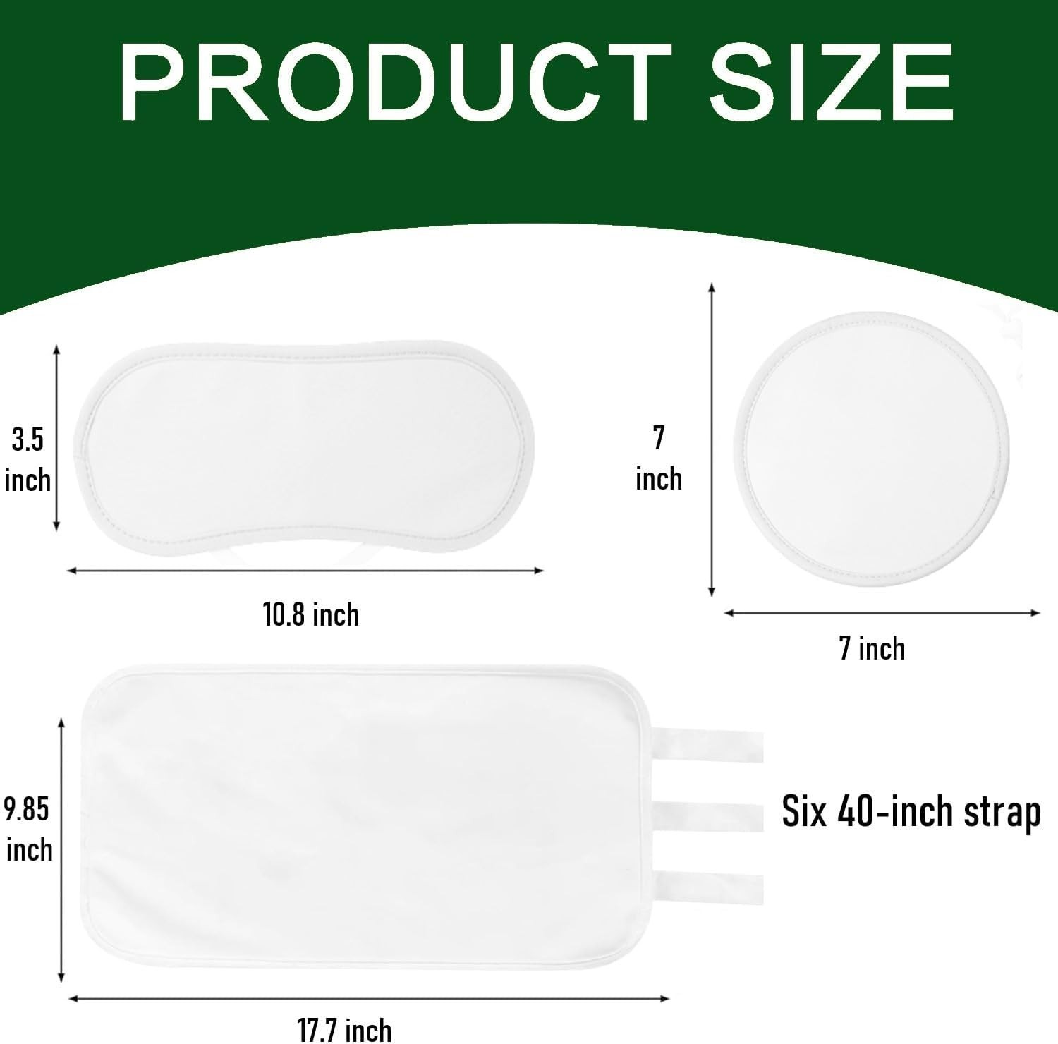 4 Pcs Castor Oil Pack Wrap Organic Cotton for Stomach, Neck, Breast, Belly,…