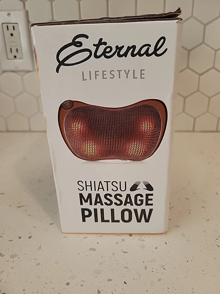 Eternal Shiatsu Lifestyle Massage Pillow Lower Back/Neck Pain Heated Technology.