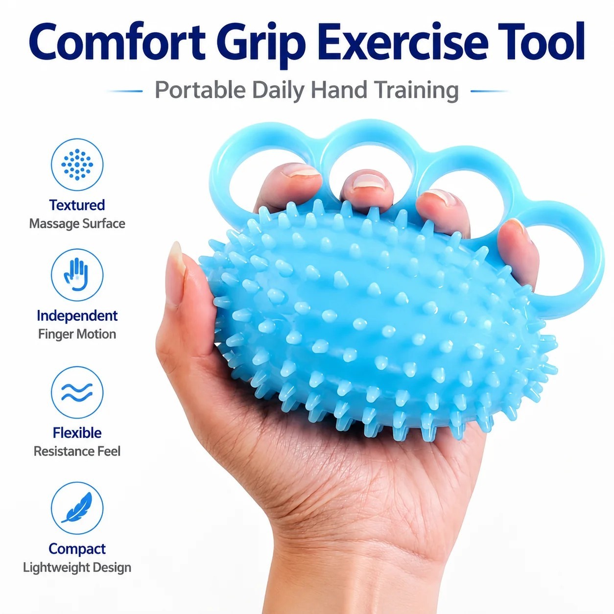 Hand Finger Exerciser Ball Grip Strengthener for Elderly Arthritis Stroke Patien