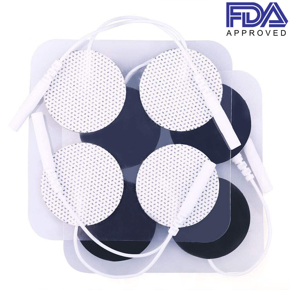 36Pcs Units 1.25» Round White Cloth Breathable Electrode Pads For Massagers