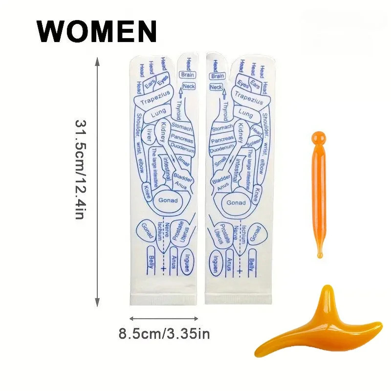 Acupressure Foot Massage Socks Reflexology Pressure Point Foot Care Tool