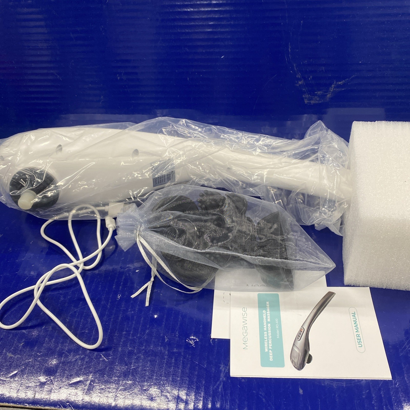 Megawise Handheld Deep Percussion Massager RD-A10 White – Damaged Box