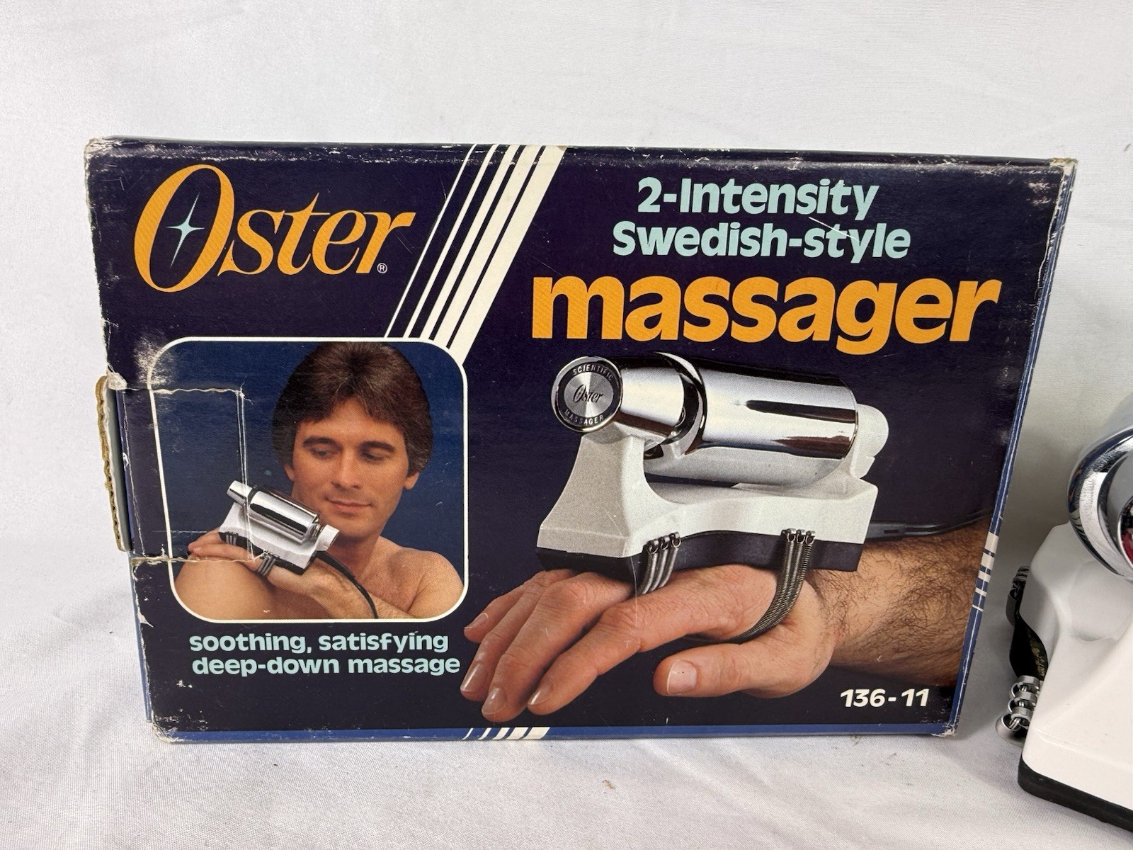 VINTAGE Oster Swedish Style Massager 2-Intensity 136-11 w/ Box + Manual – Works