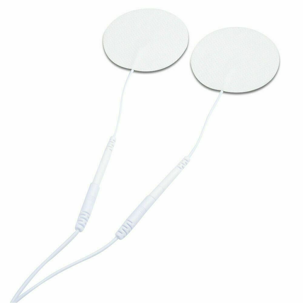 36 Replacement Electrode Pads for Massagers Units 1.25» Round White Cloth USA