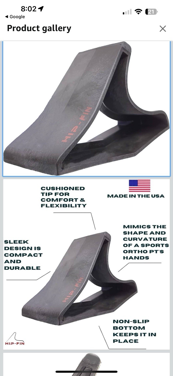 Hip-Fin Hip Flexor Release Tool Psoas & Iliacus Muscle. Hip, Back, Leg relief