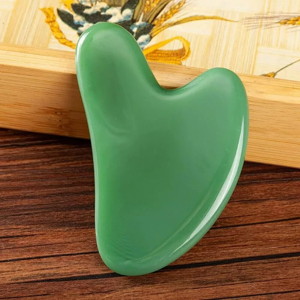 Natural Stone Crystal Scraping Board Gua Sha Tool Massage Facial Body Gemstone