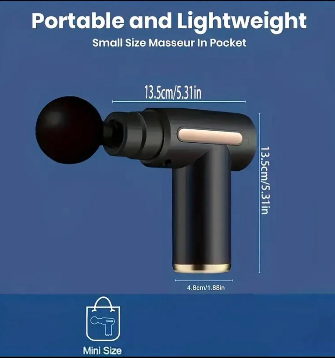 4-in-1 Quiet Massage Gun: USB-Powered, 4 Heads, Portable Deep Tissue Relief