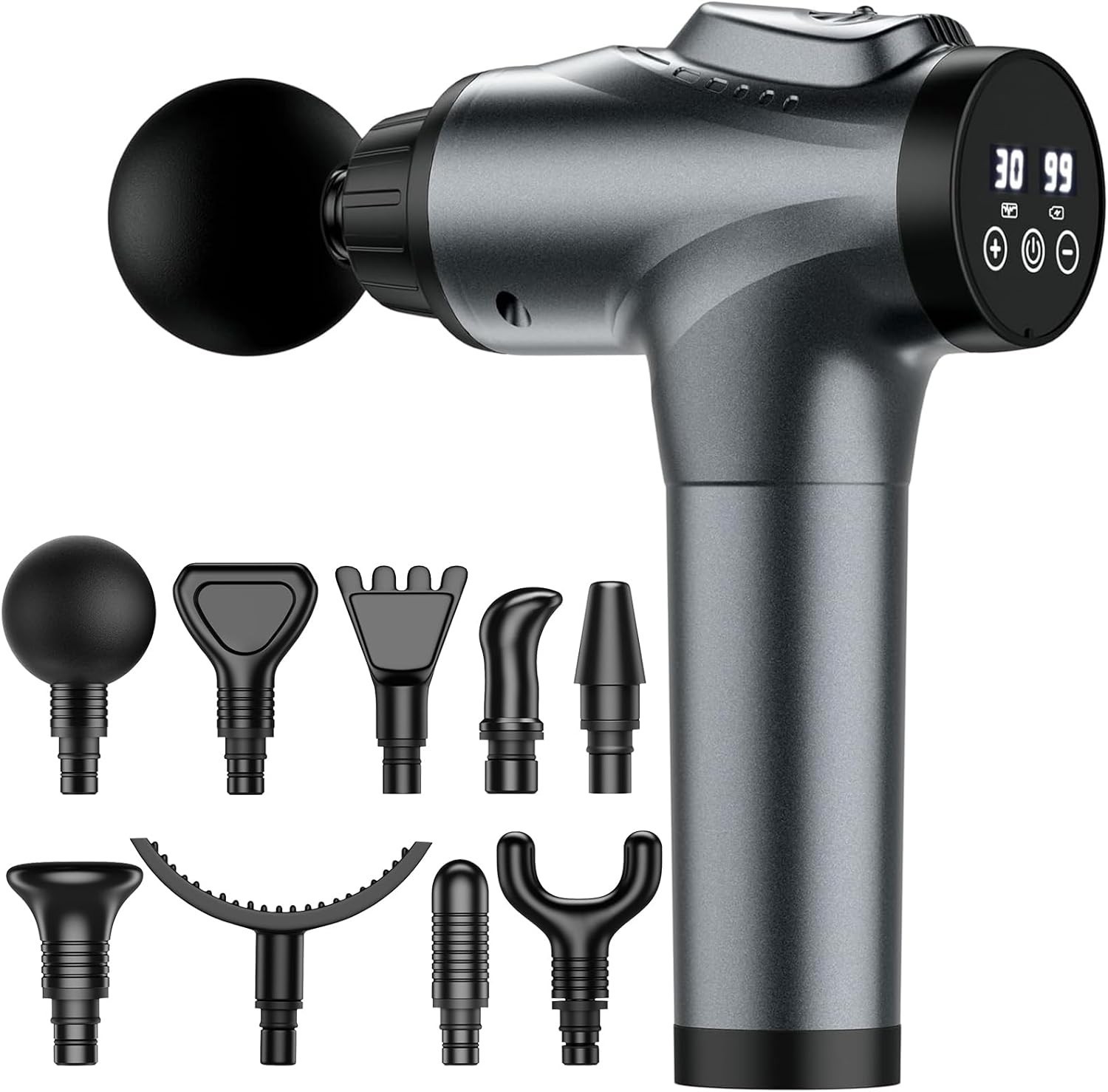 Effortless Muscle Relief: Portable Massage Gun with 30 Speed Settings & 9 Heads