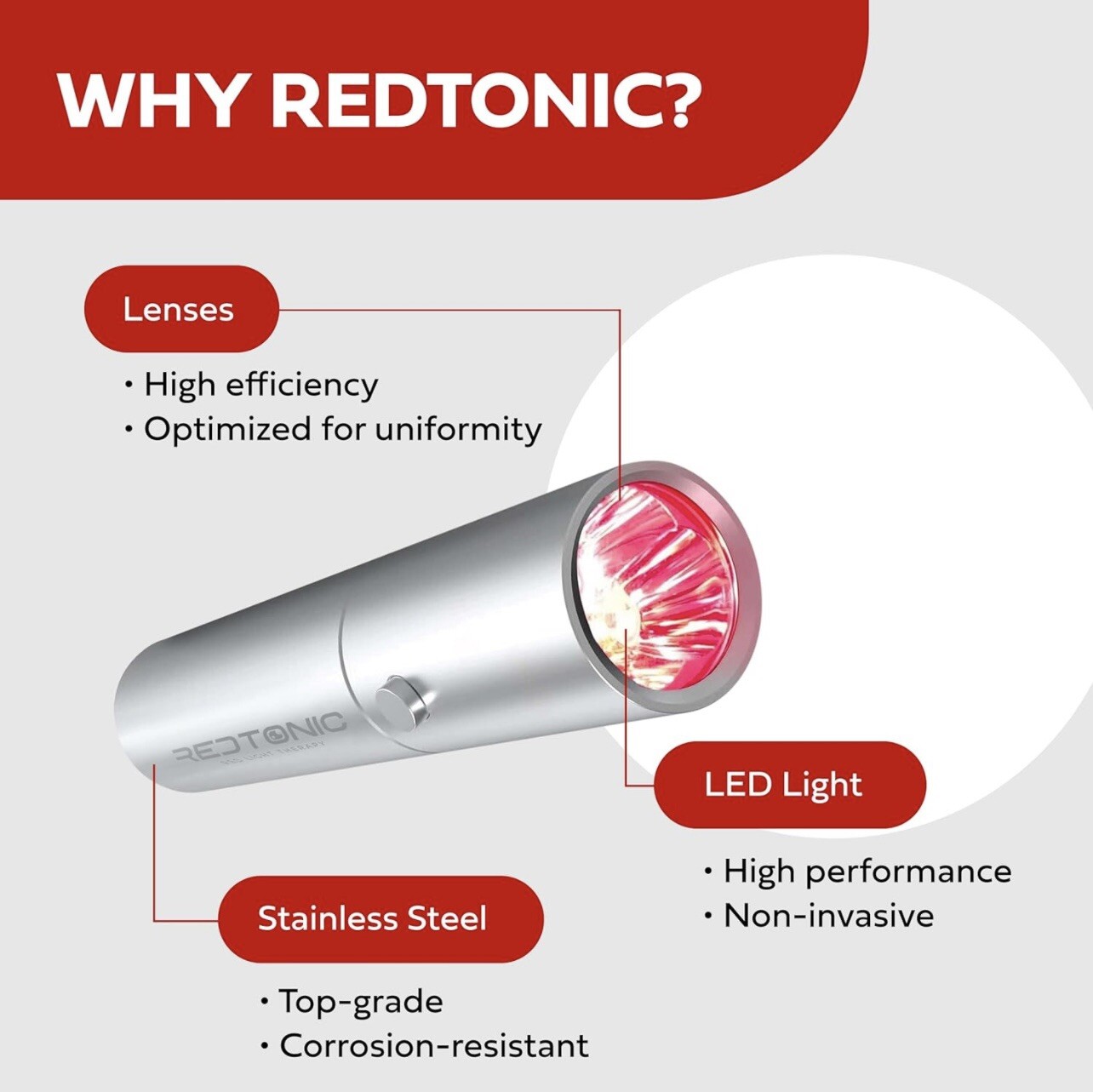 Red Light Therapy Pen Infrared LED Pain Relief Device Kit Sealed