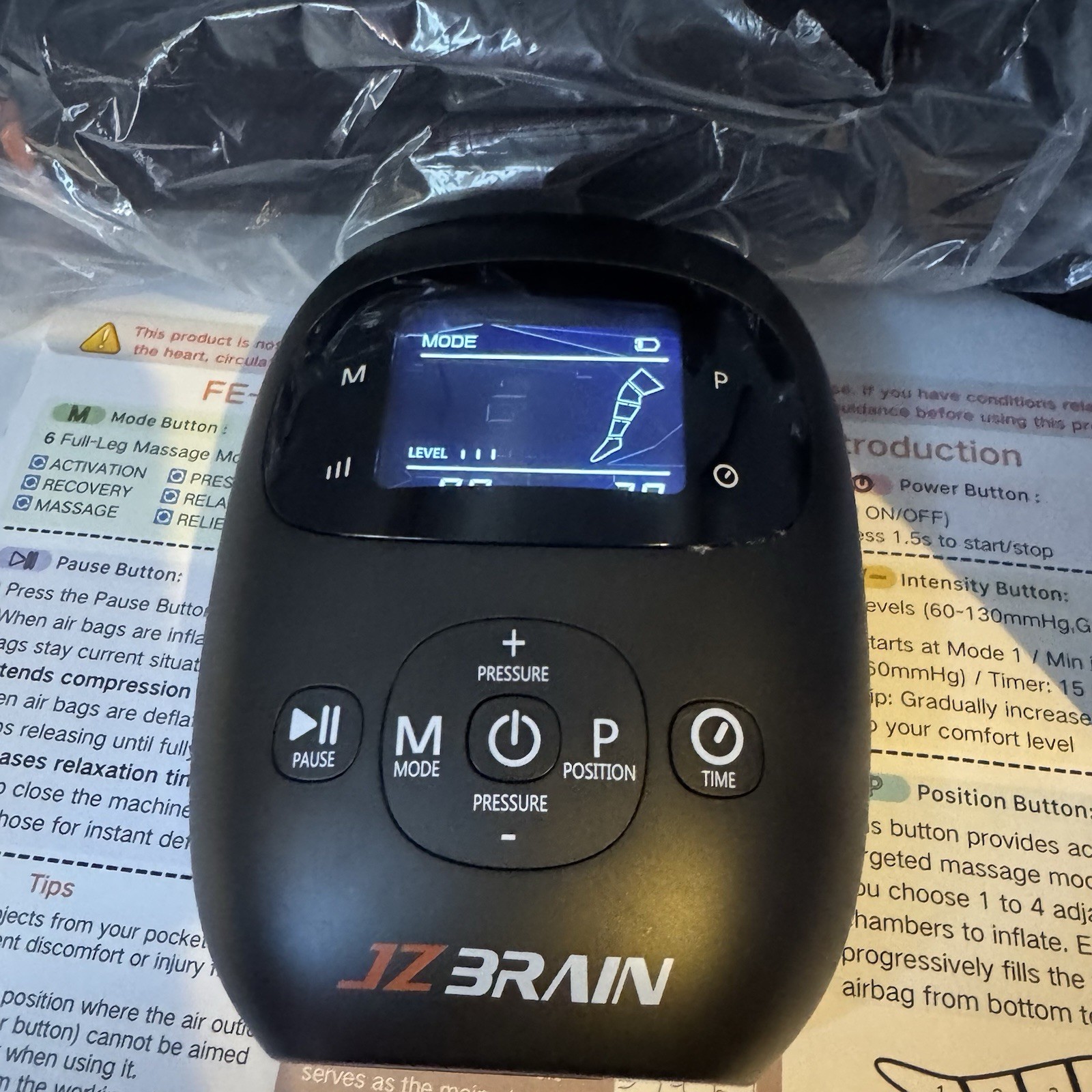 JZBRAIN Air Leg Compression Massager: Rechargeable Foot and Leg Compression