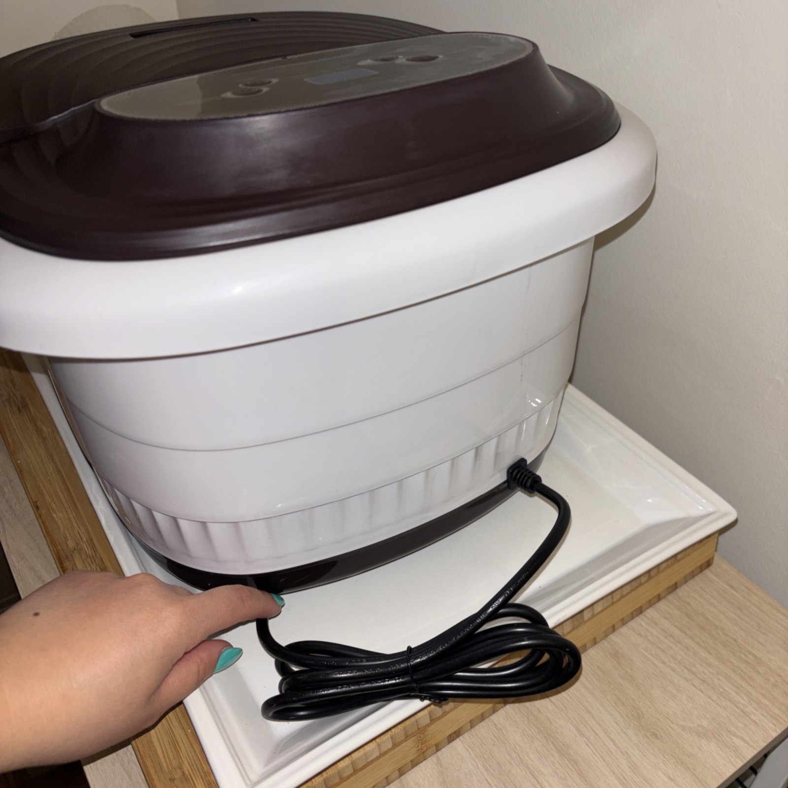 ACEVIVI Foot Spa Bath Motorized Massager with Heat, Frequency Conversion