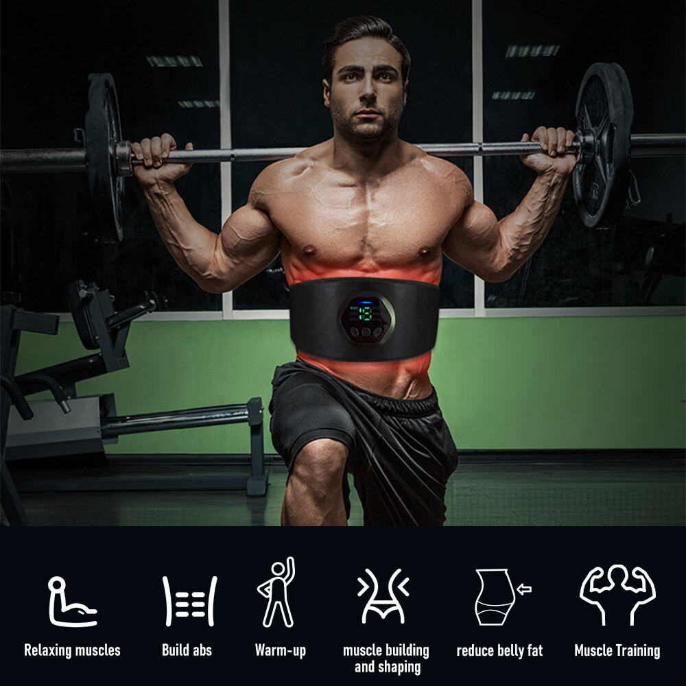 EMS Abdominal Fit Muscle Stimulater Training 15 Gears ABS Fitness Workout Belt