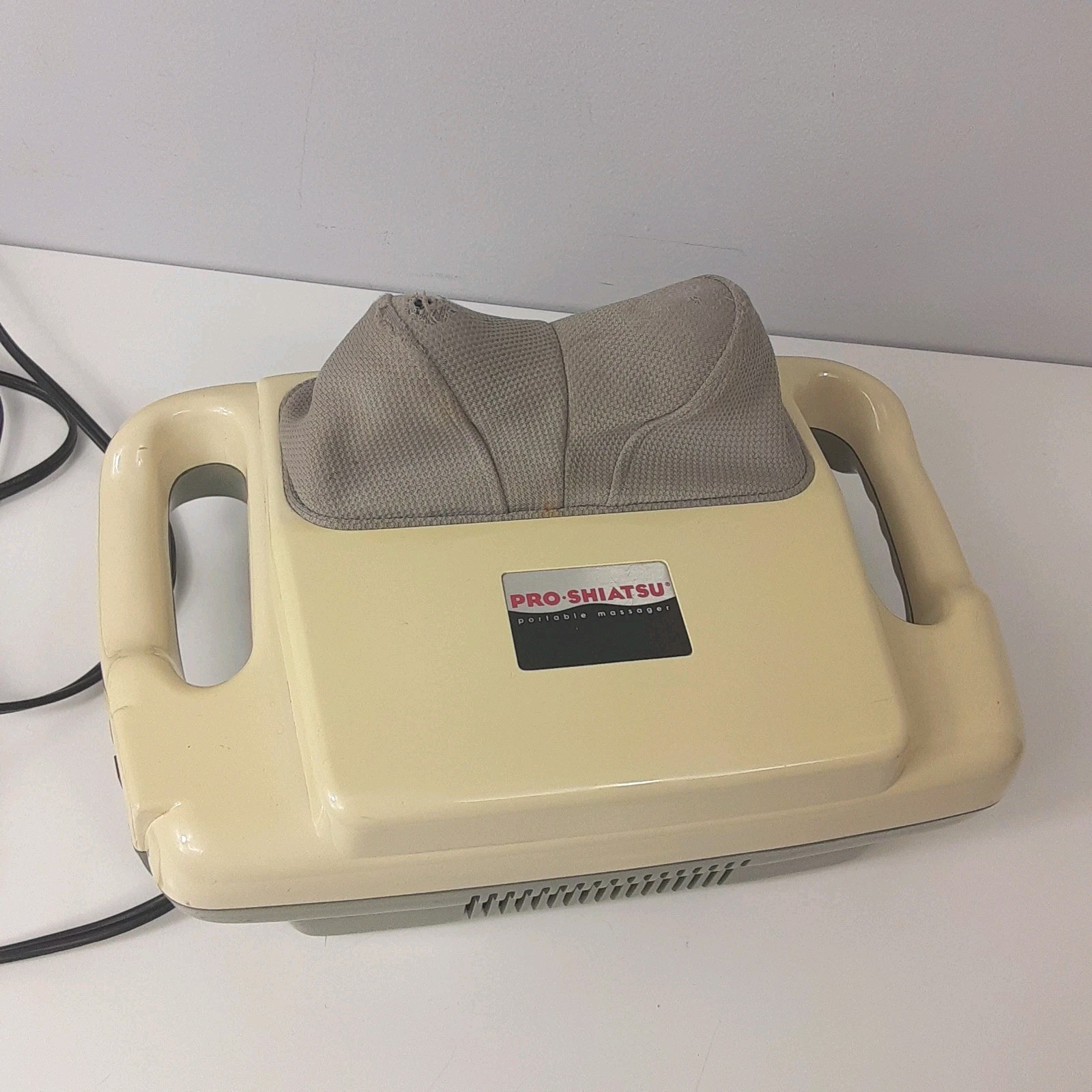 Pro Shiatsu PLUS Portable Massager Model 9245 Used Works Tear in Fabric