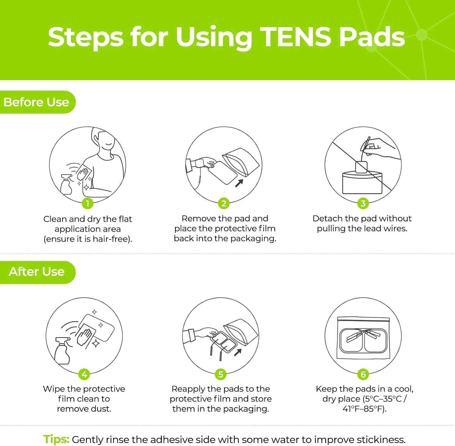 Universal Compatibility 20-Piece Black TENS Electrode Patches for Muscle Therapy