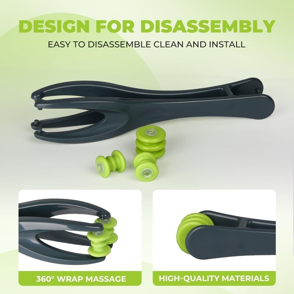 Compact 2-in-1 Finger Massager for Deep Tissue Therapy – Portable & Ergonomic