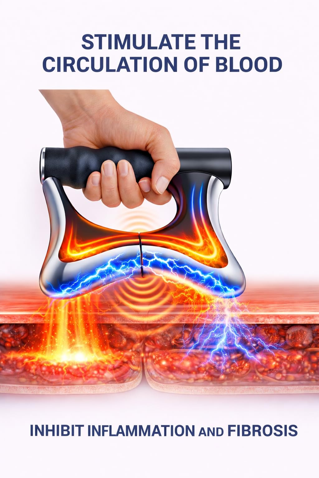 Electric Heated Muscle Scraper Tool Fascia Release Full Body Massager