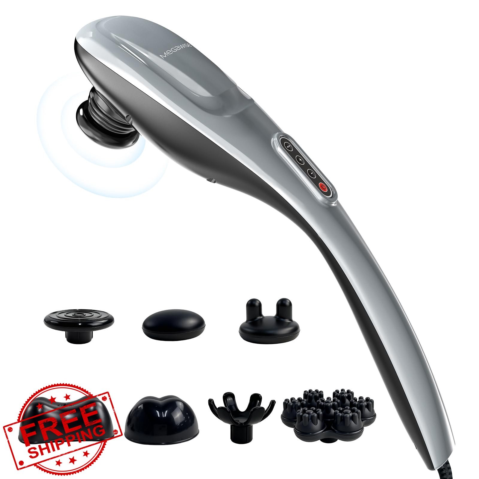 MEGAWISE Neck Back Massager Silver