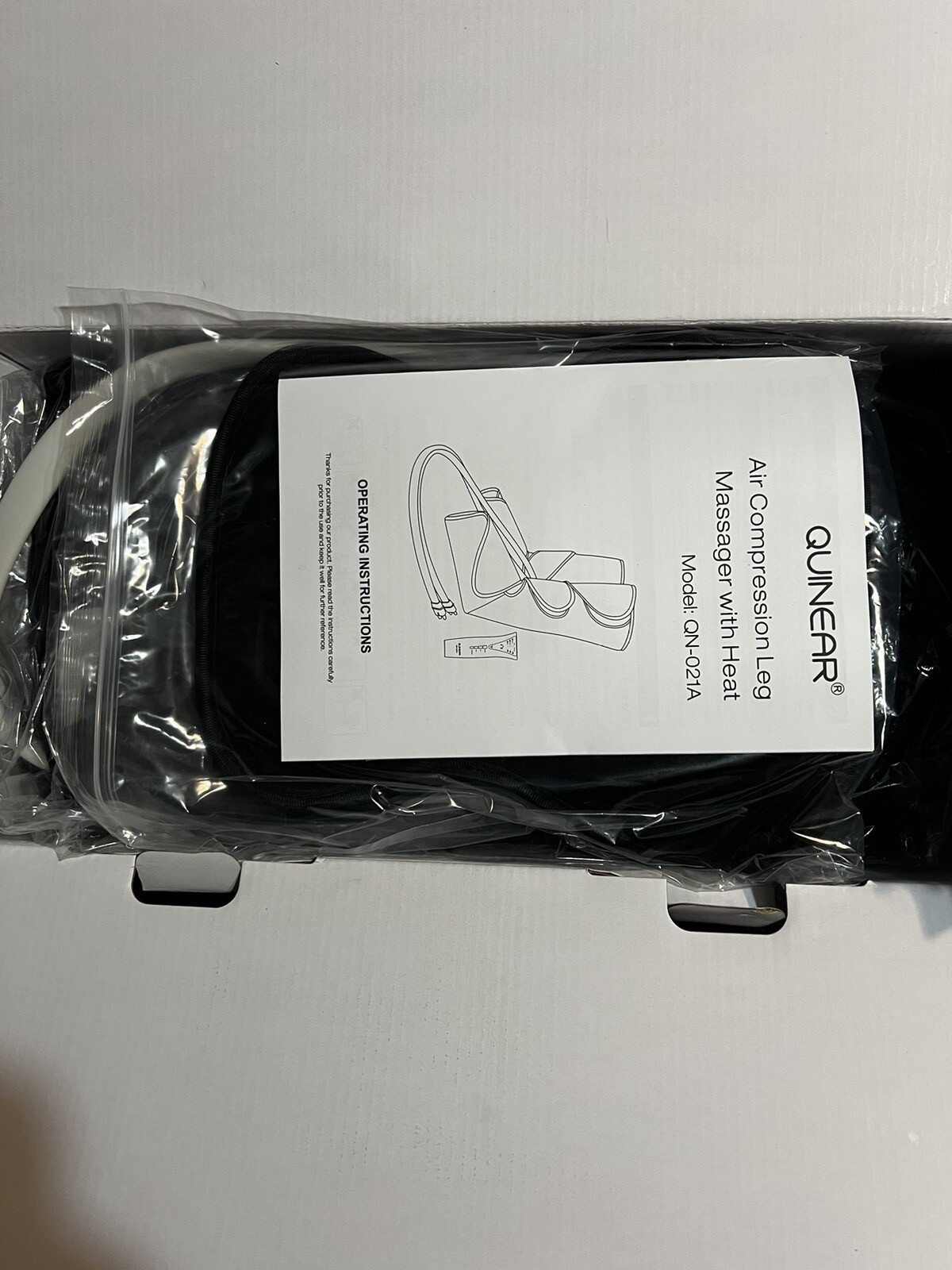 QUINEAR Leg Massager w/ Heat Air Compression Massage Foot & Calf Open Box NEW/aa