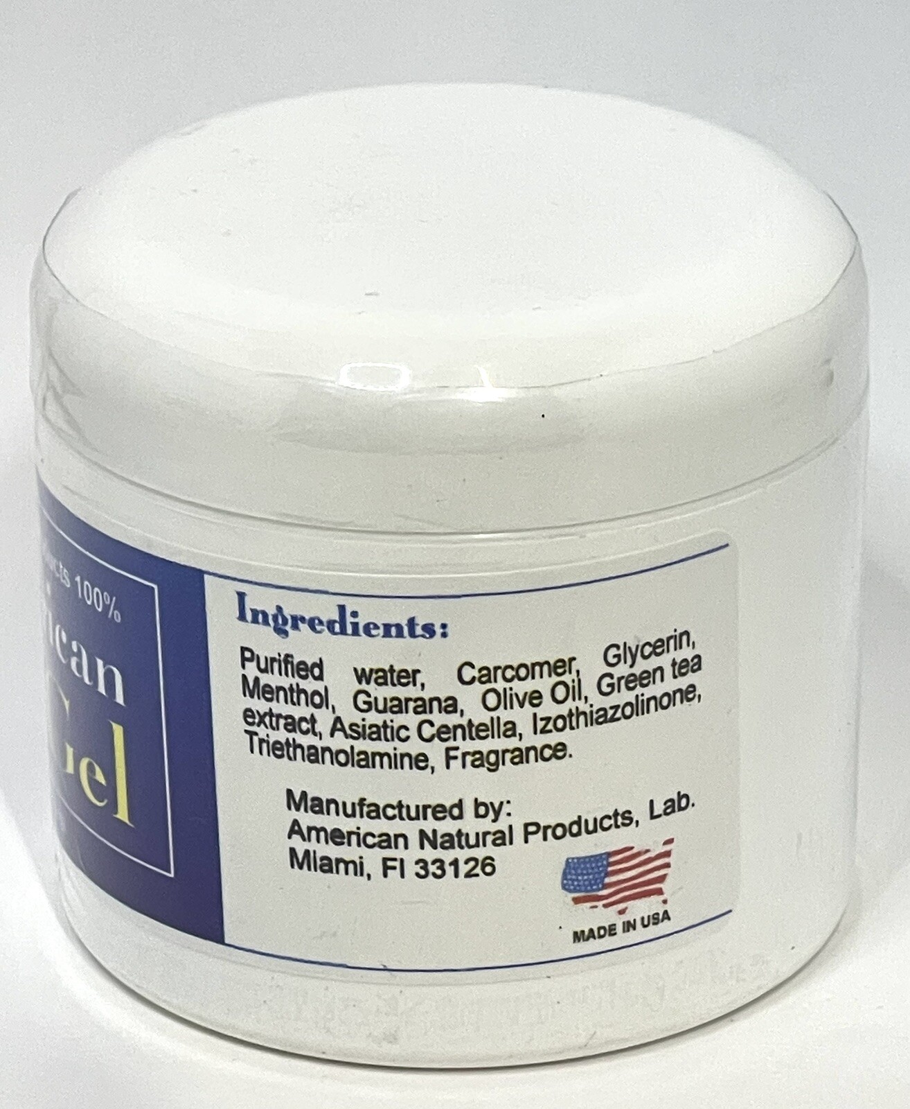 AMERICAN Natural 4oz BODY FAT BURNER LIPO GEL REDUCTOR