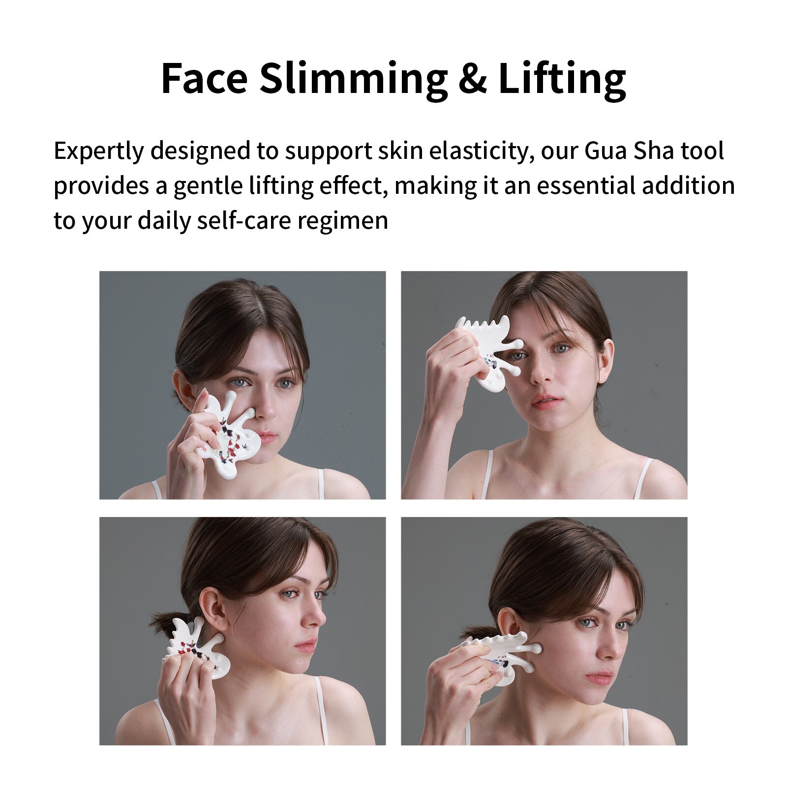 PEARLCARE Korean Handmade Ceramic Gua Sha Massage Tool Body&Face&Muscle Relief