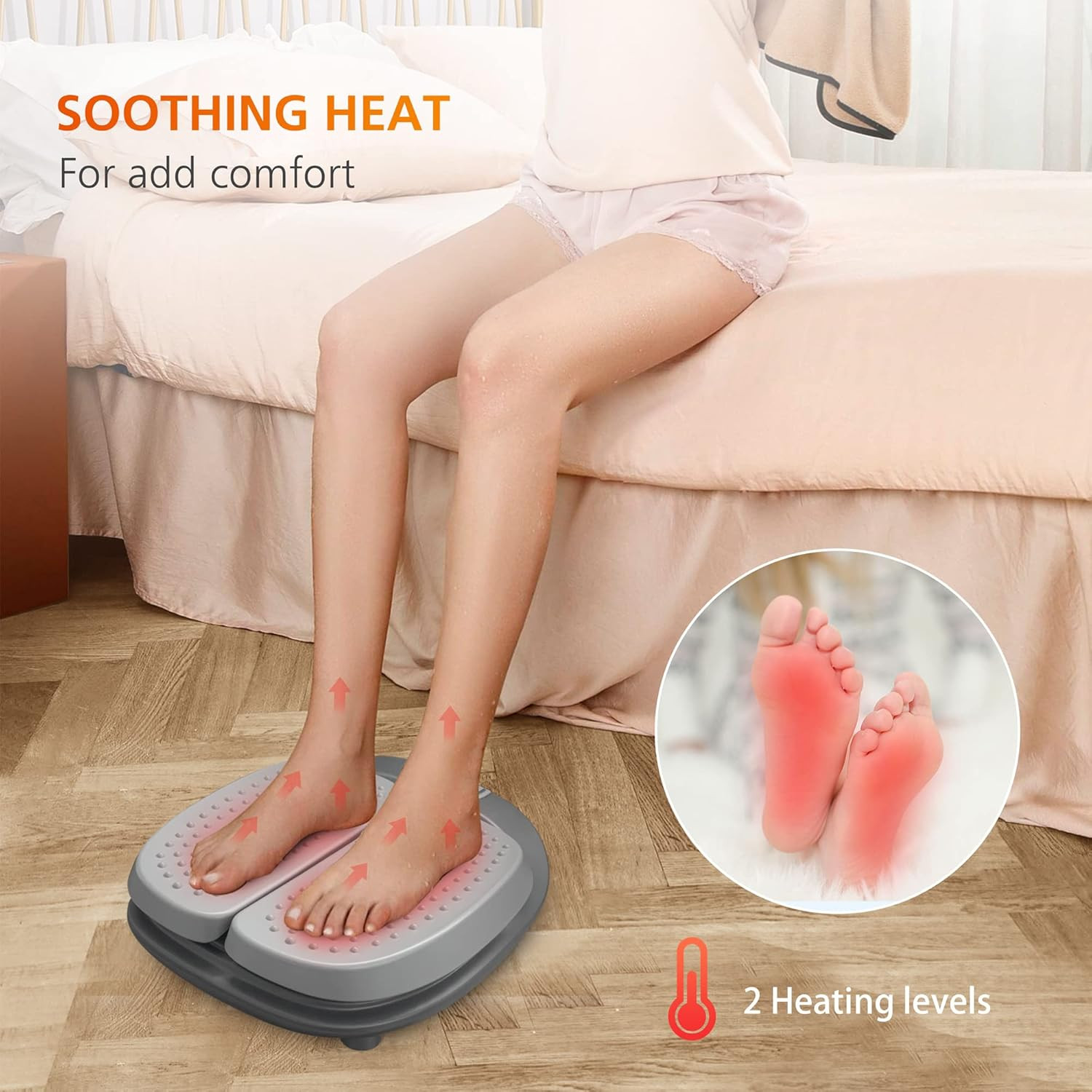 Vibration Foot Massager with Heat,Remote Control,Adjustable Vibration Speed Elec