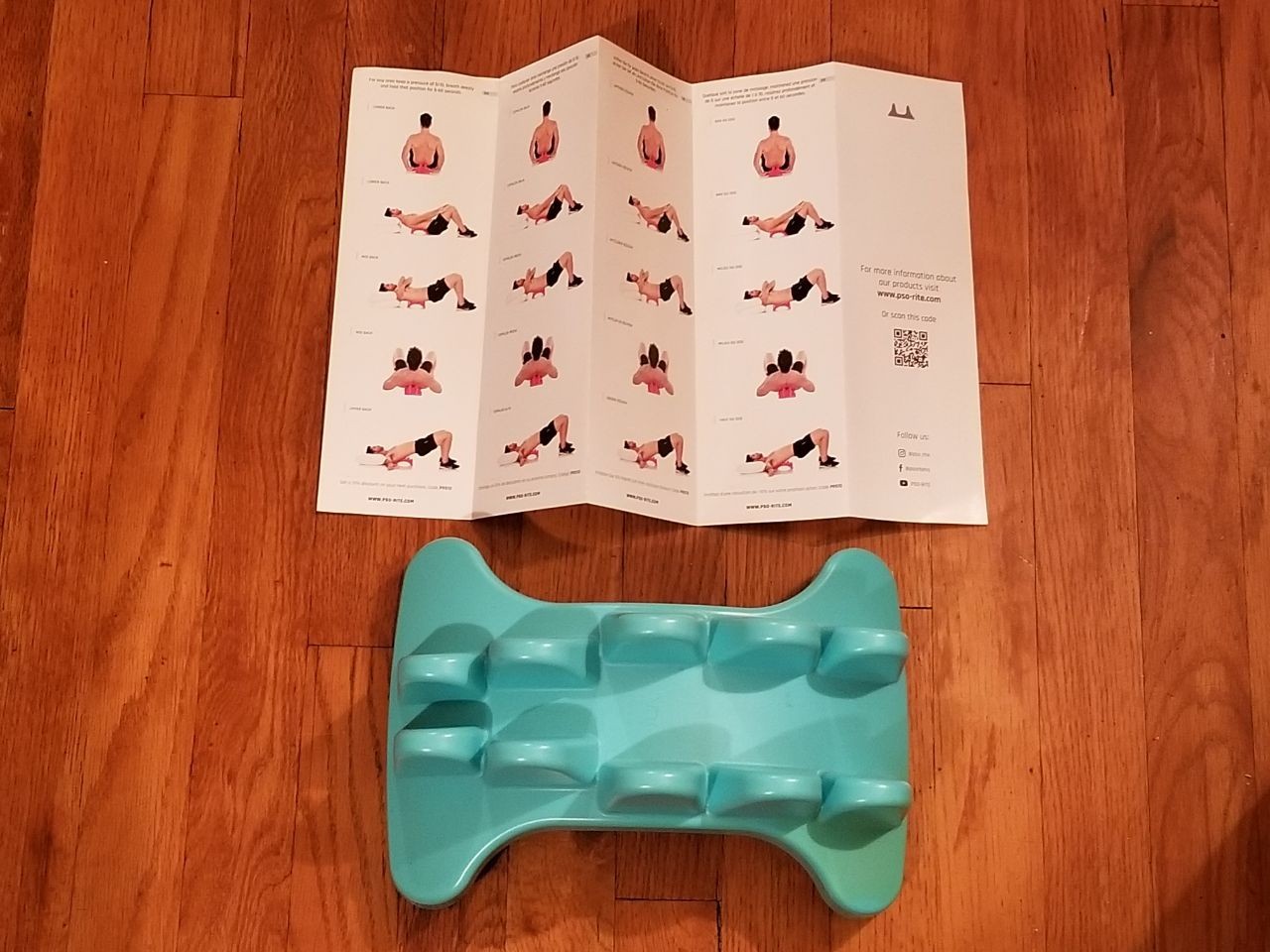 PSO-Rite PSO-Back TEAL BLUE Muscle Fascia Release Tool Back Massage PSO-Spine