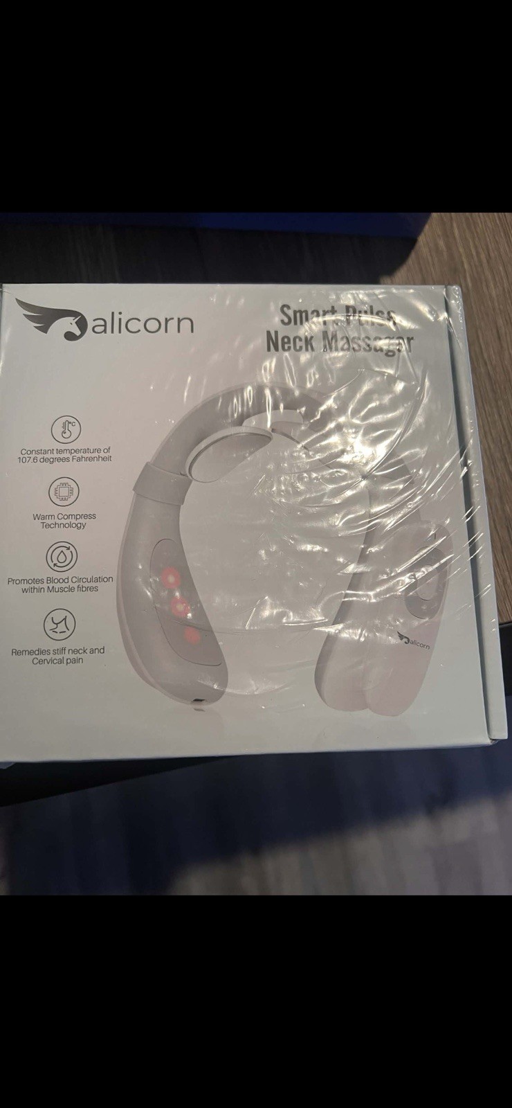 Alicorn Smart Pulse Heated Rechargeable Cordless Neck Massager White CE RoHS FC