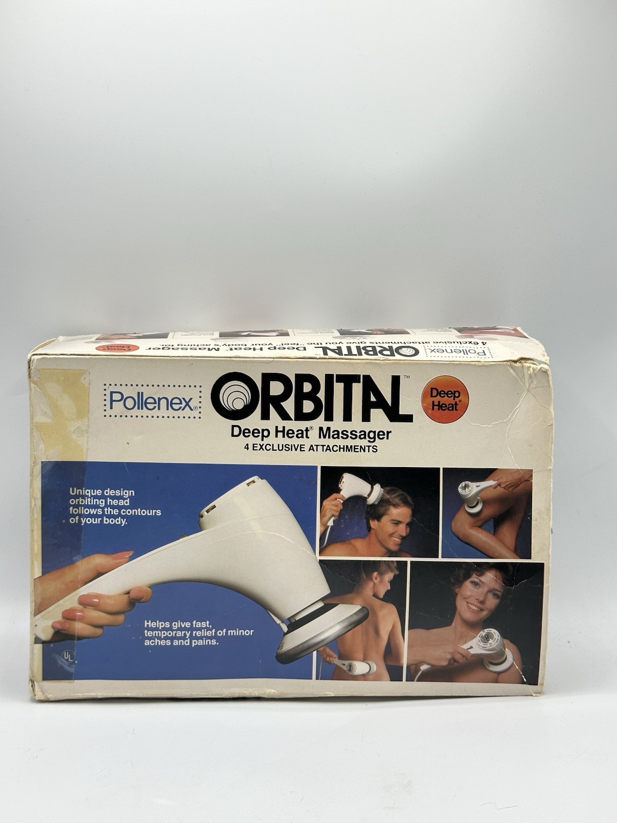 Pollenex 3D Orbital Deep Heat Massager w/ 4 Attachments Model OM-55A4 Excellent!