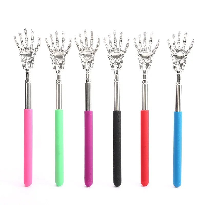 1x Telescopic Back Scratcher Stainless Steel Extendable Massager Tool Storage