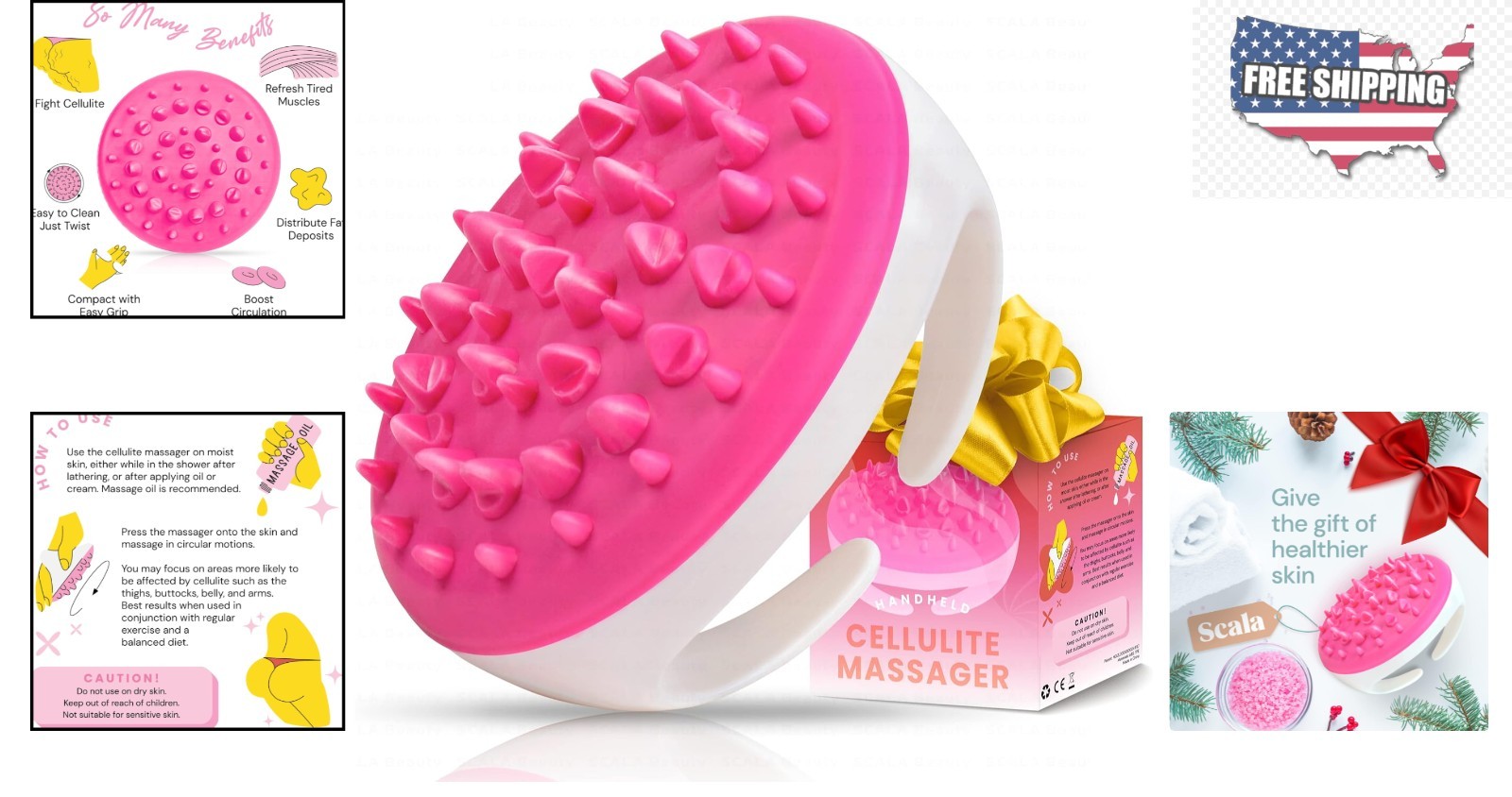 Lightweight Silicone Bath Massager – Gentle Body Exfoliator for All Skin Types
