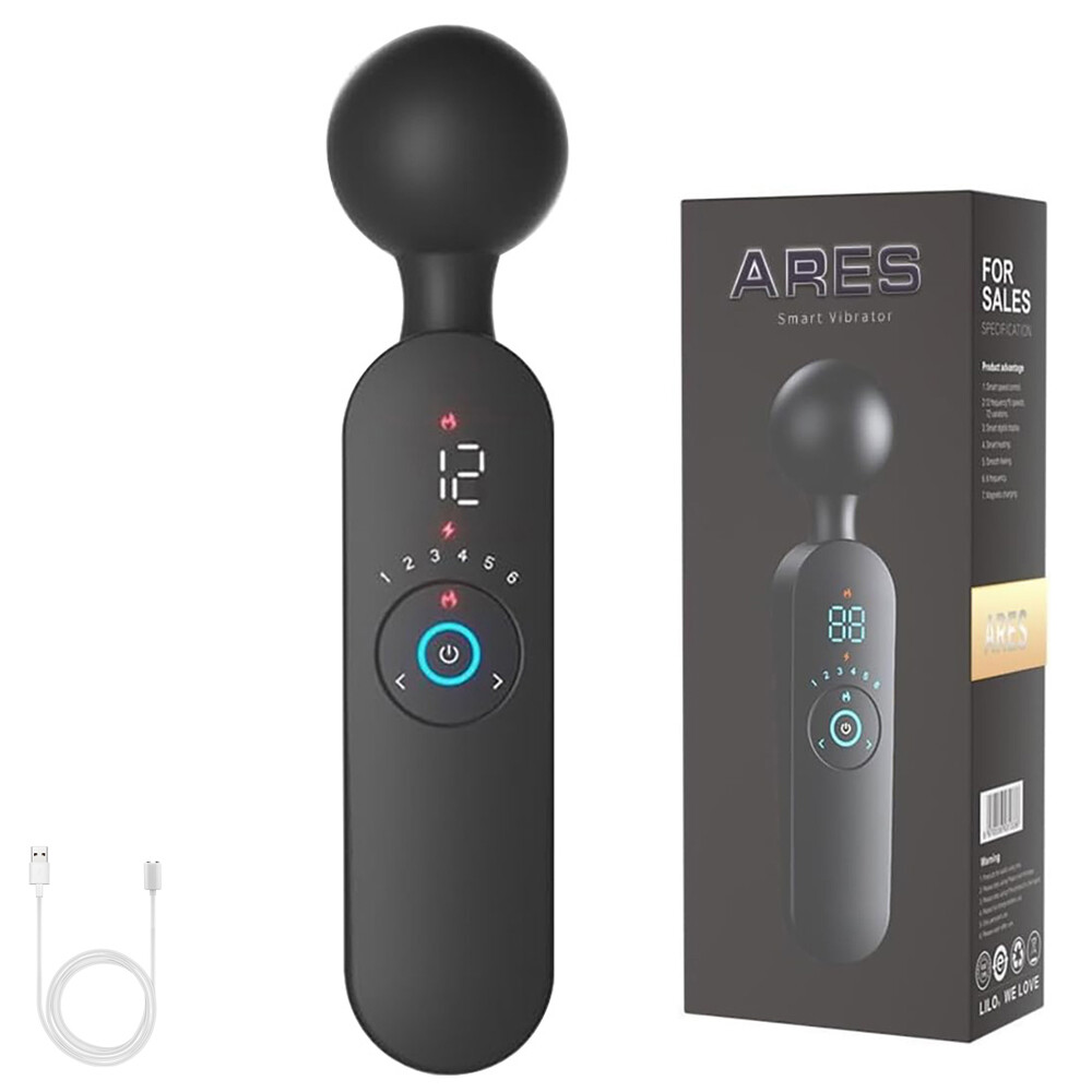 Women’s Wand Massager: 12 Modes, LED Display, USB Rechargeable & Discreet