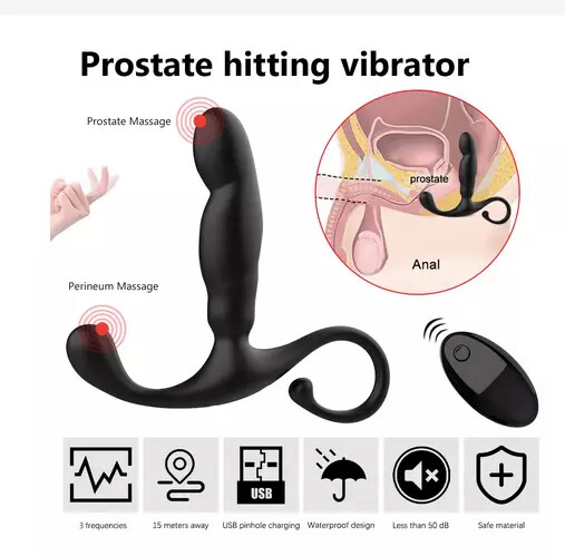 WATERPROOF USB CHARGING VIBRATING THRUSTING PROSTATE UNISEX MASSAGER STIMULATOR