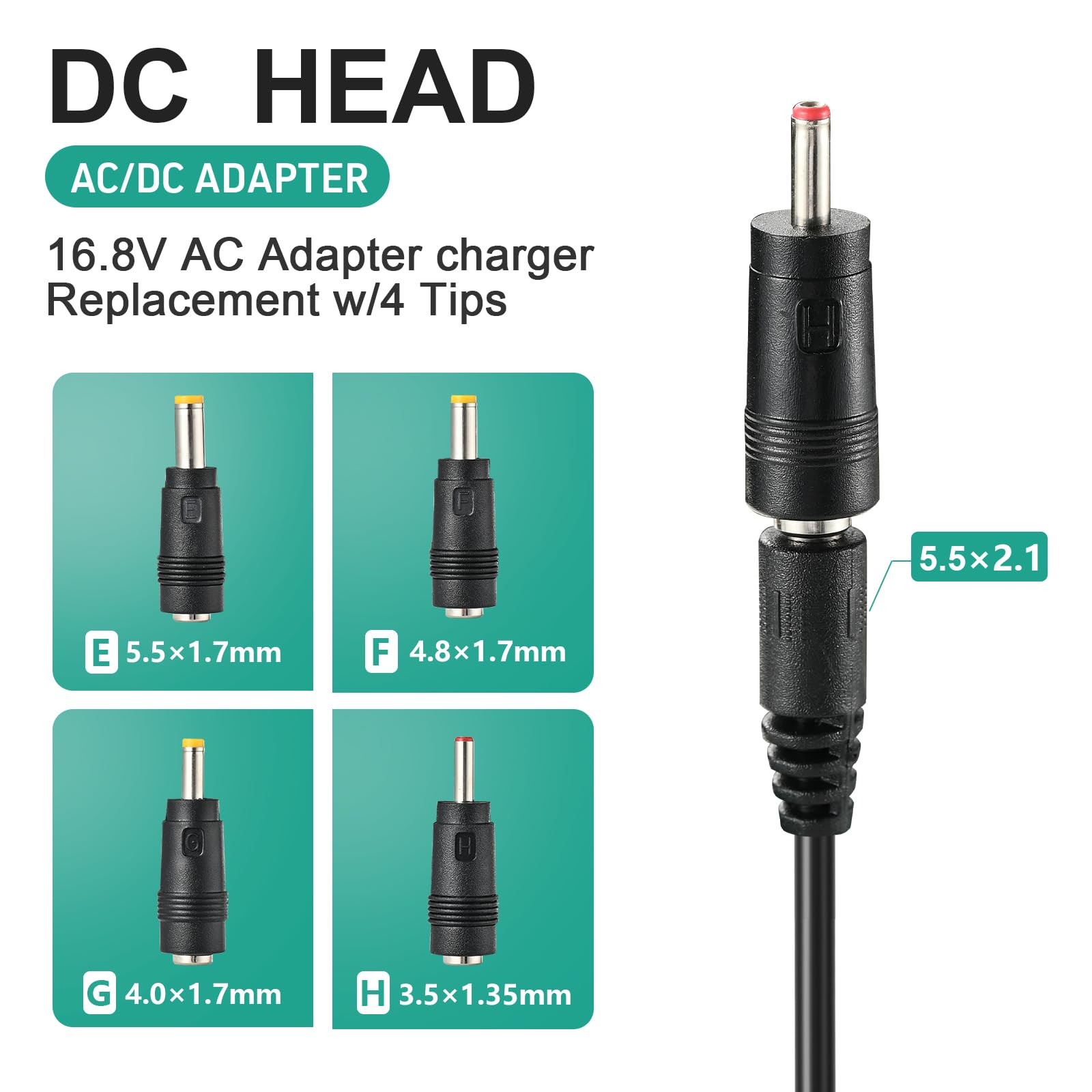 16.8V 1A Massage Gun Charger Replacement 16.8V 0.8A 1A AC DC Power Supply for…