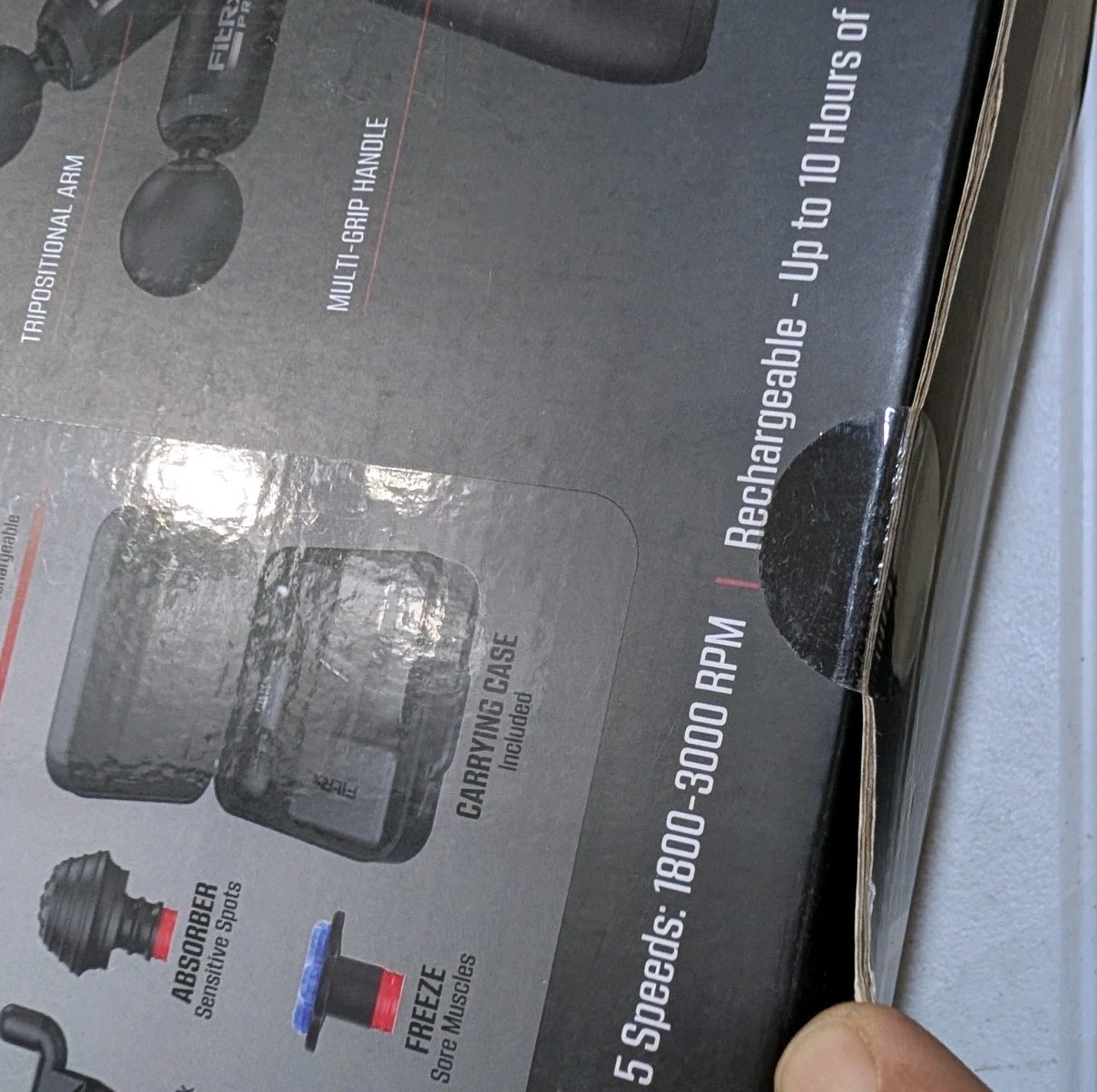 FitRx Pro Neck and Back Massager, Handheld Percussion Massage Gun