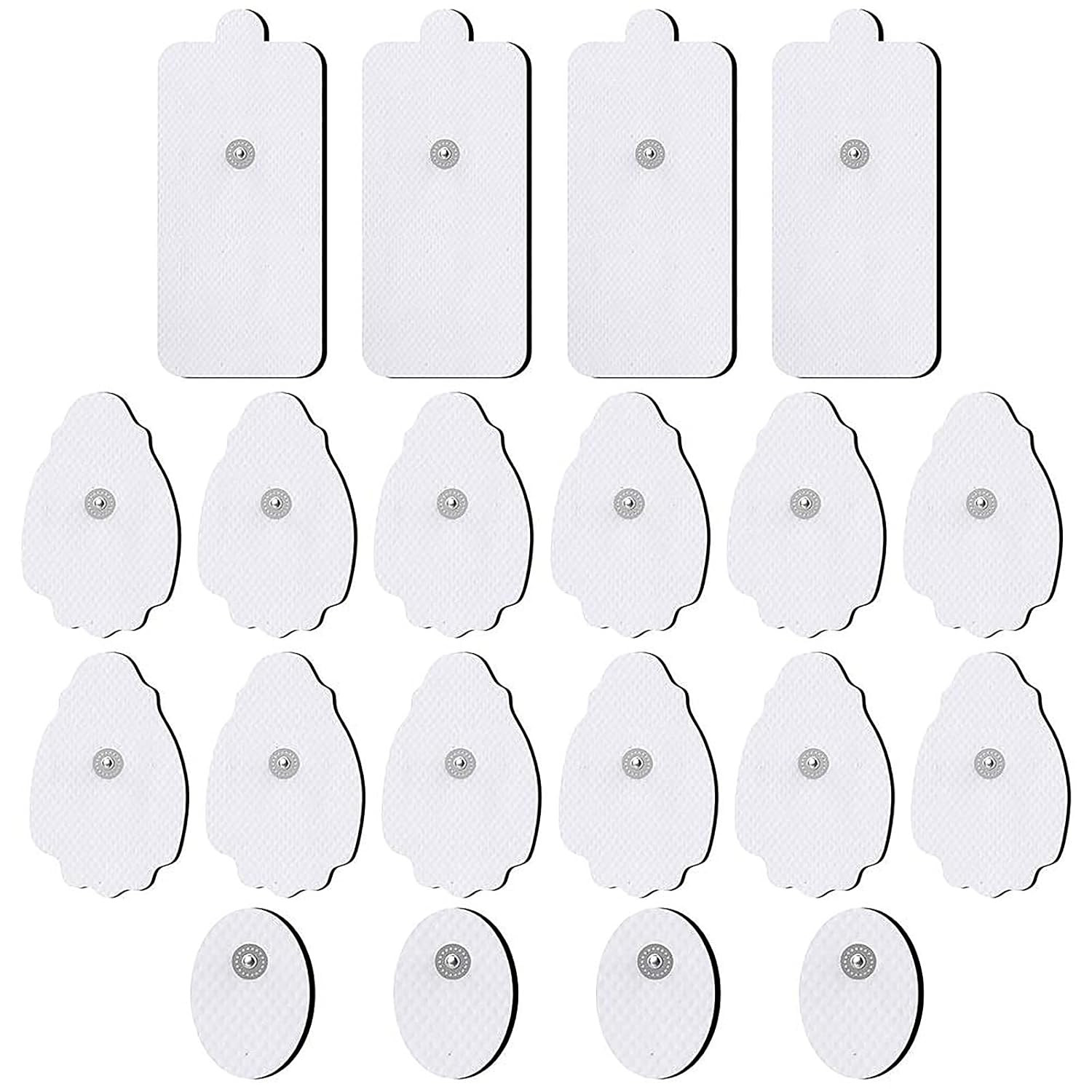 TENS/EMS Unit Replacement Pads 20 Pack 3.5Mm Snap Electrode Patches for Electro