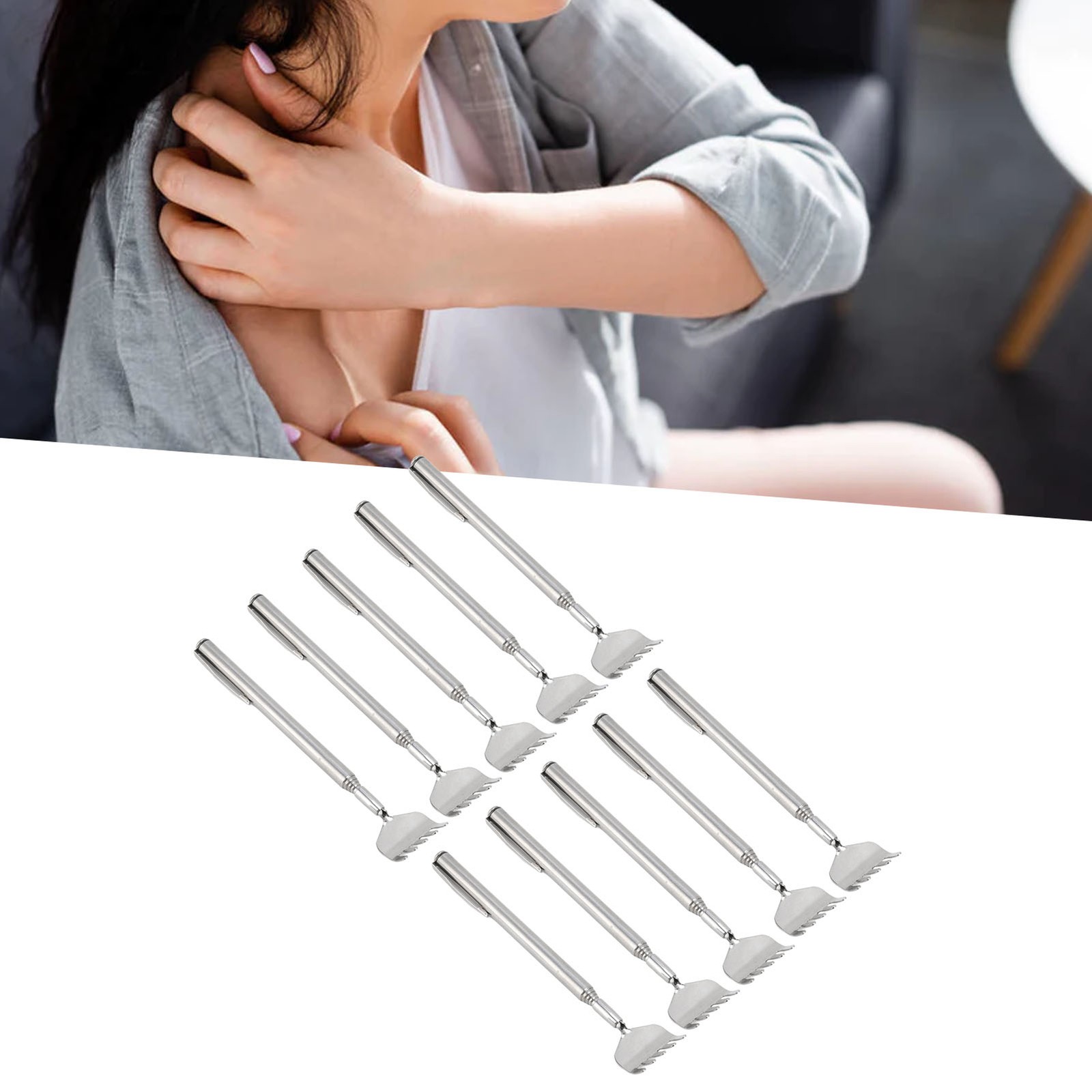Hot 10pcs Back Scratcher Extendable Mini Portable Foldable Back Scratcher