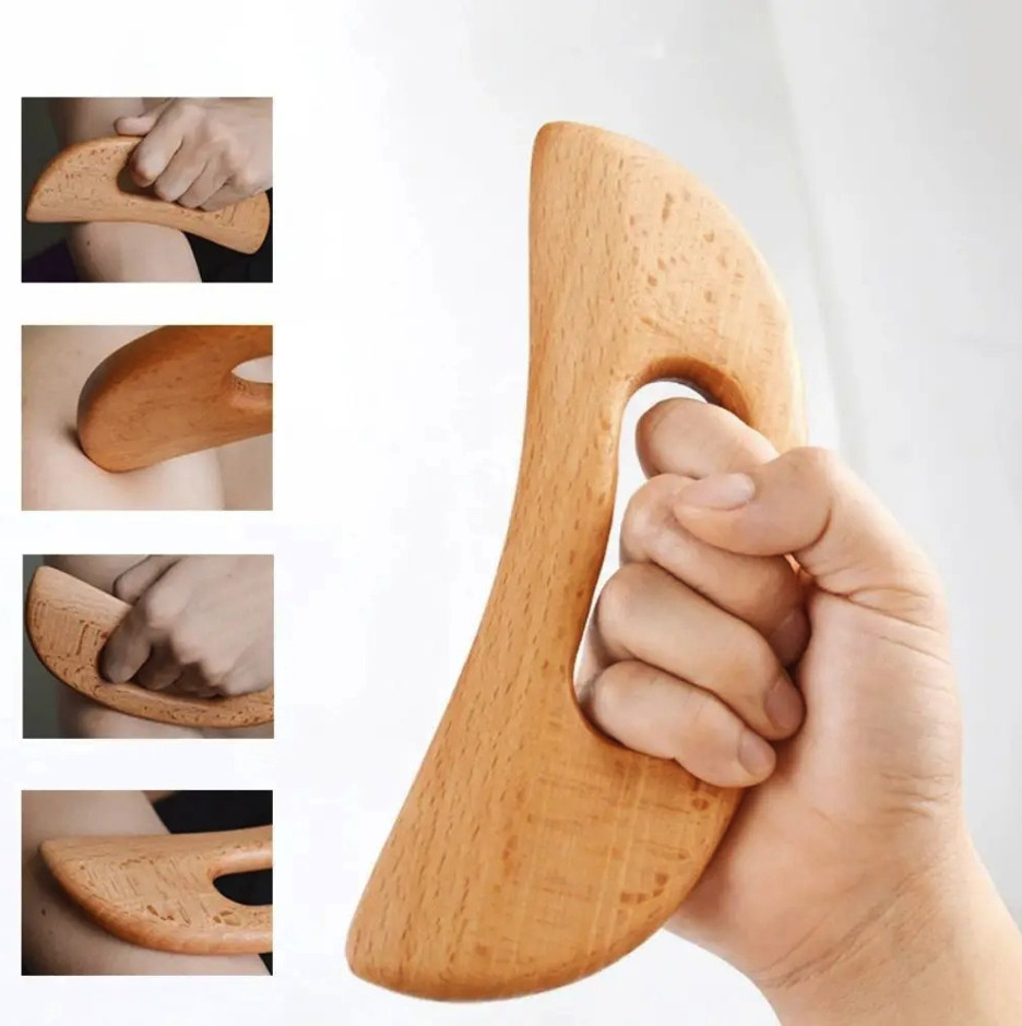 1pc Wooden Gua Sha Massage Tool Body Scraping Board Slimming Therapy – NEW