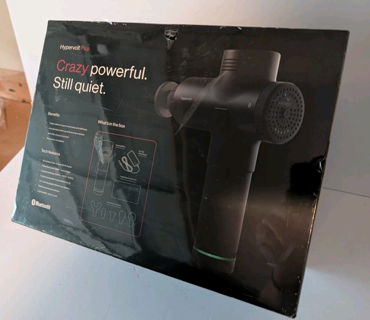 Hyperice Hypervolt Plus Bluetooth Handheld Percussion Massage Device – Black