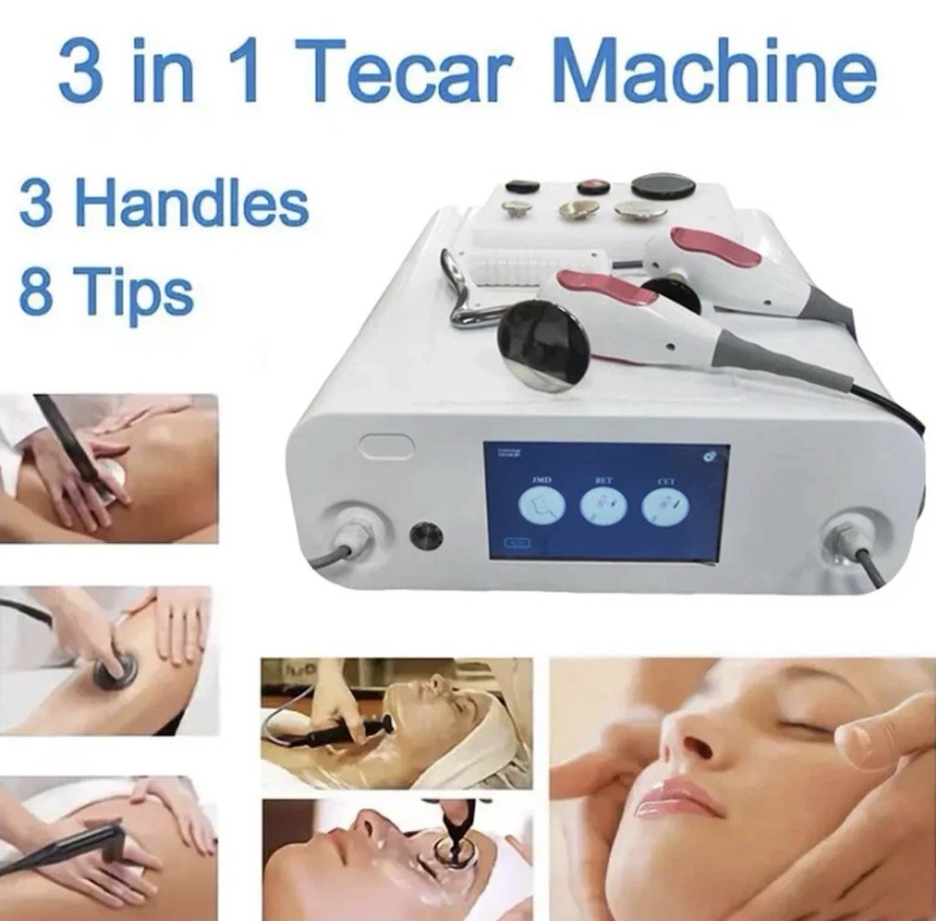 New 3 in 1 448kHz Tecar Therapy Machine RET CET for Pain Relief Massage Home Use