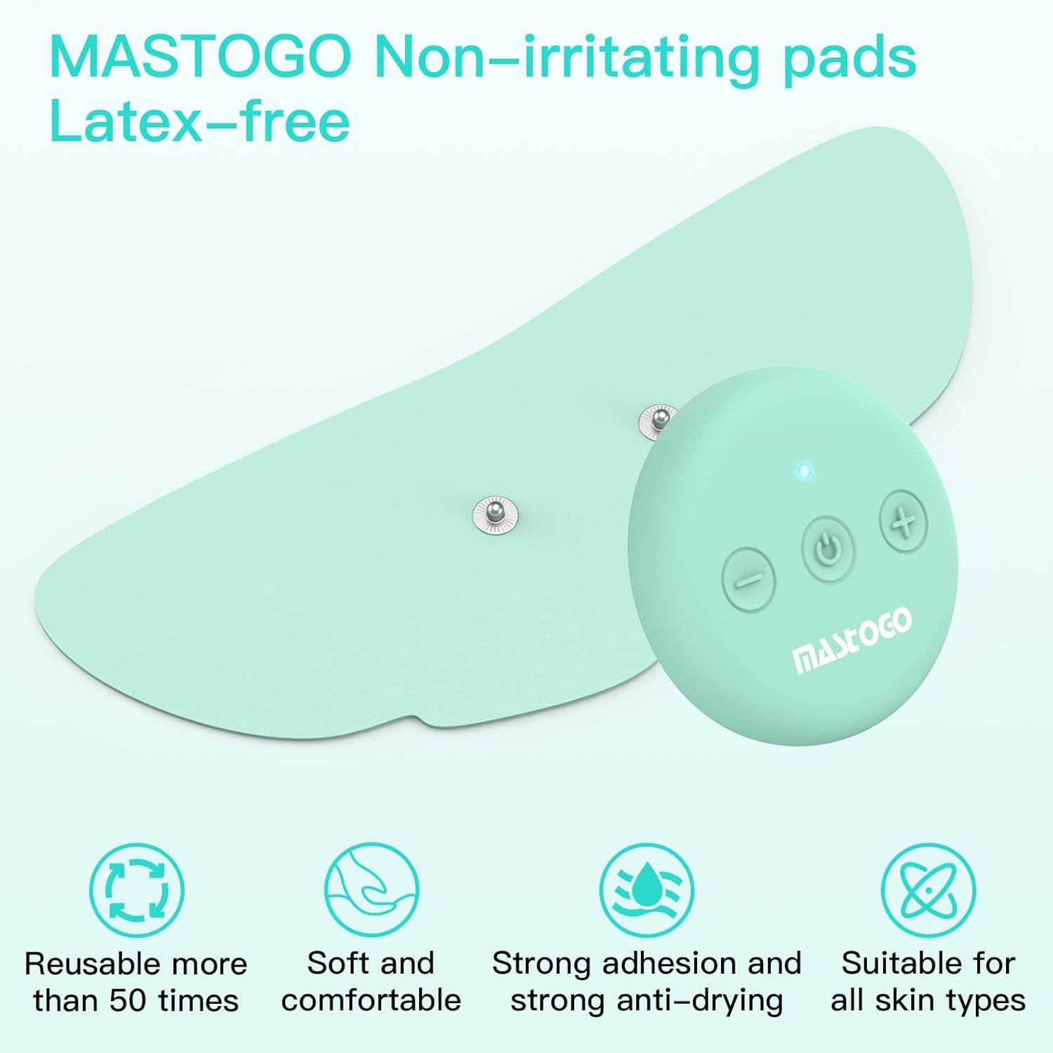 Tens Unit Wireless Electrode Pads 4 Pack, with Standard 3.5Mm Snap-In Connector