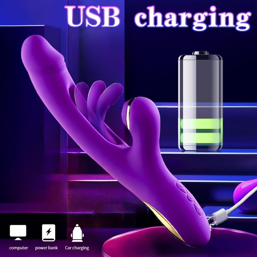 3In1 Rechargeable Female Vibrator Tongue Licking Sucking Massager FOR Women Gift