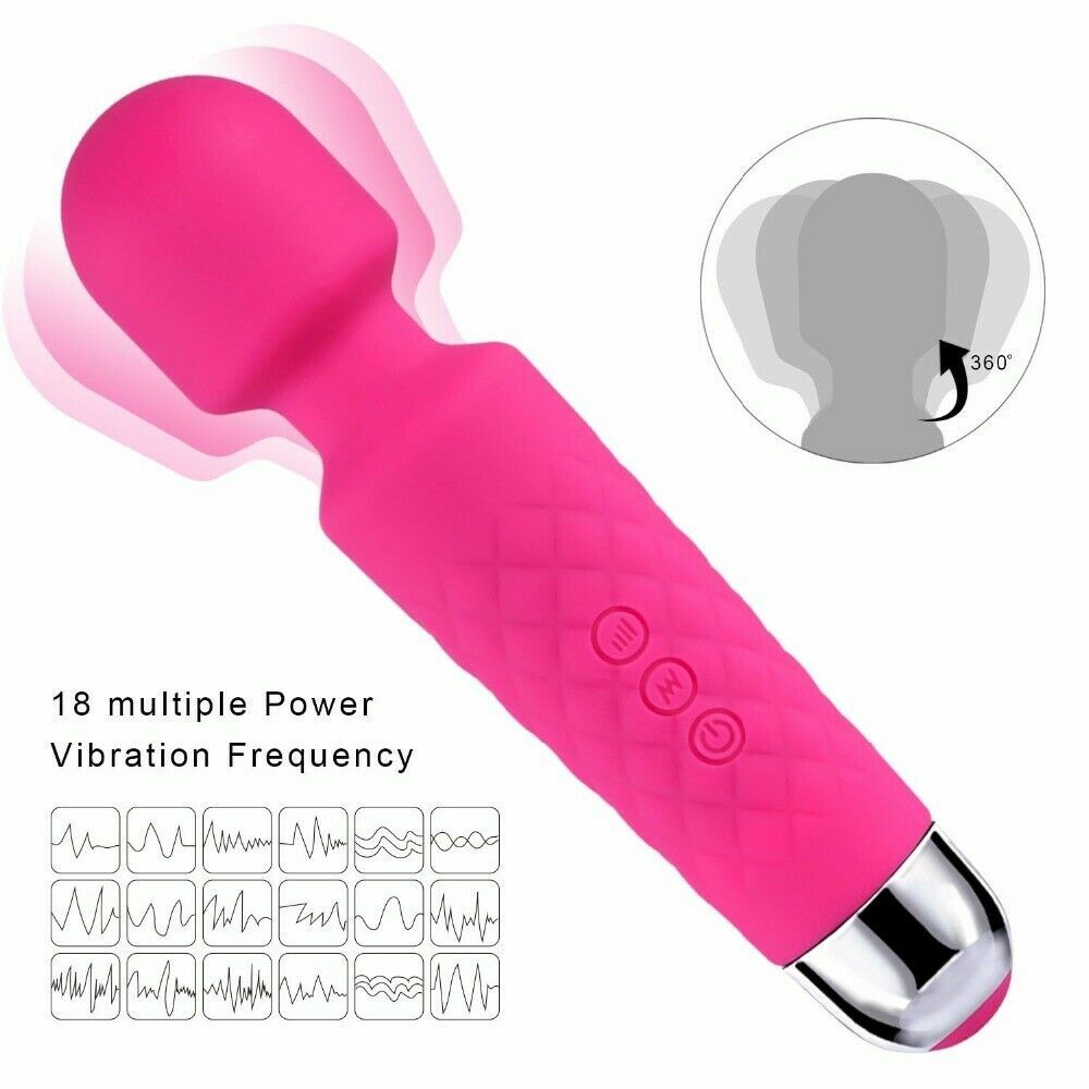 Mini Multi-Speed Magic Massager Wand Massage Powerful Full Body USB Rechargeable